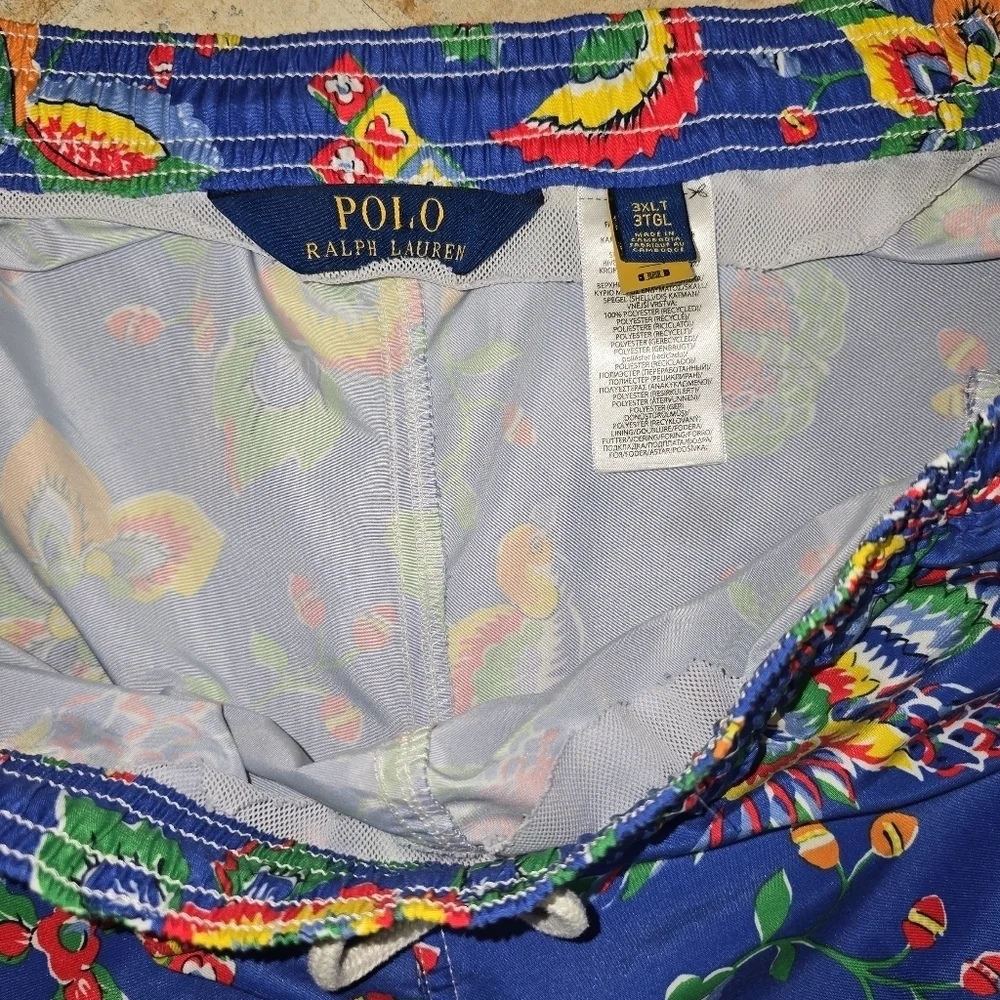 Polo Ralph Lauren Traveller Classic Fit Swimming Trunks 3XLT Mesh Cut Out 7.5